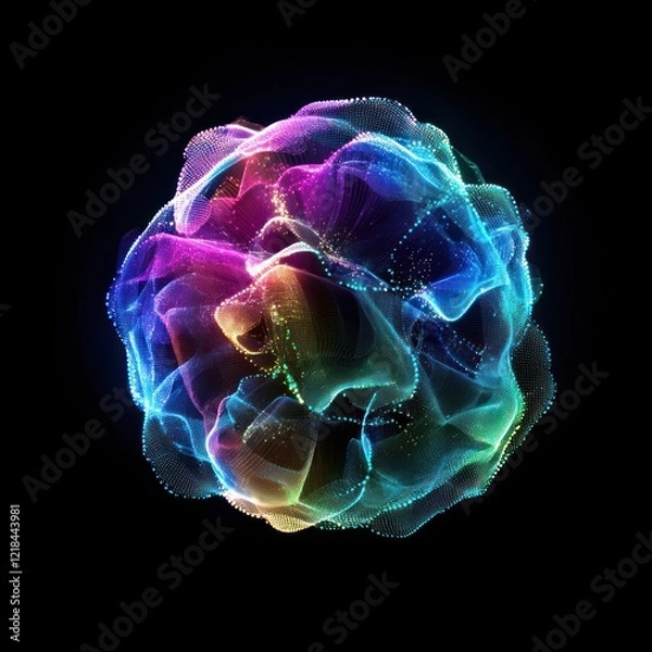 Obraz Abstract Colorful Nebula: A Digital Masterpiece of Light and Energy