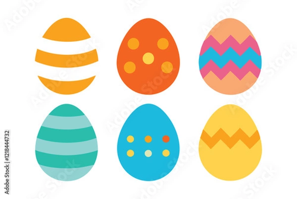Fototapeta Set of different style Easter egg vector art illustration2.eps