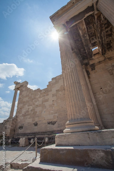 Obraz Close-up of Archaeology ruin on Acropolis, Athens, Greece