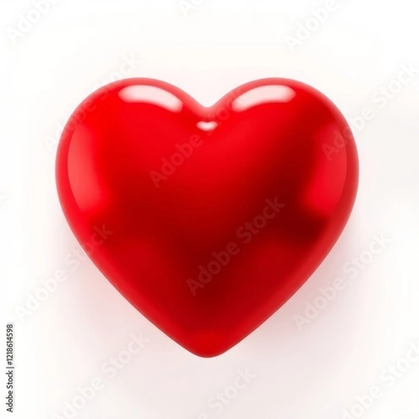 Obraz red heart isolated on white background