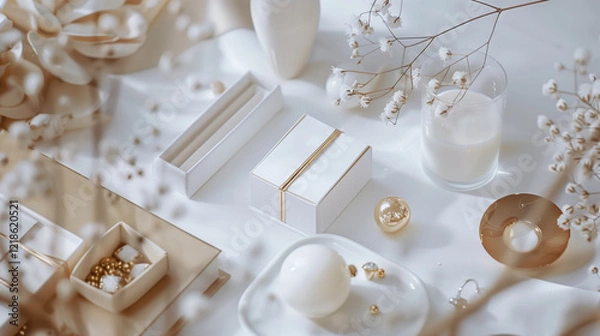 Obraz 白を基調にしたおしゃれな小物たち