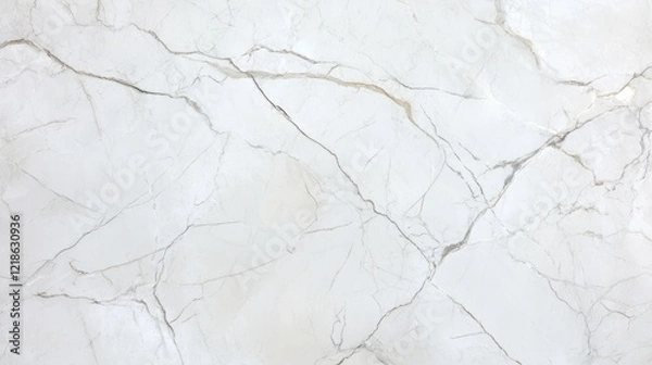 Obraz Sleek white marble surface with delicate gray veining, showcasin