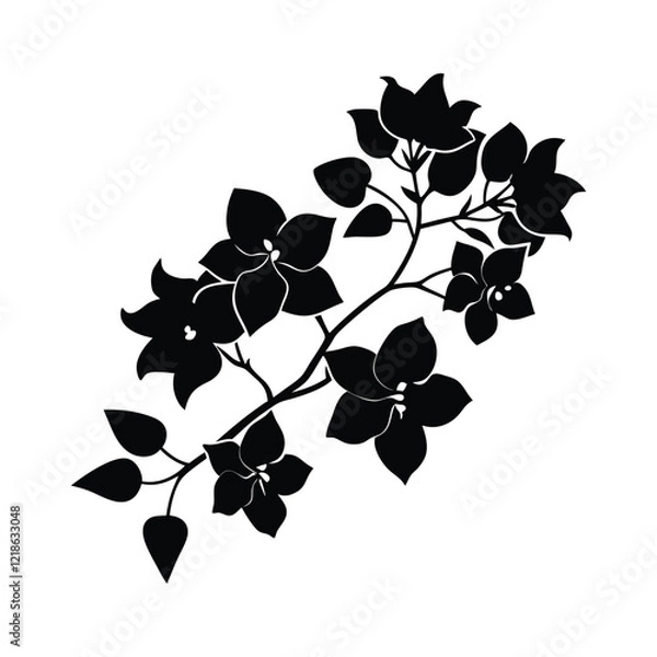 Obraz black and white background with leaves