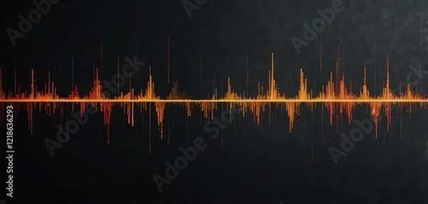 Fototapeta A sleek, modern waveform art design, combining bold and subtle lines to capture the essence of sound and frequency