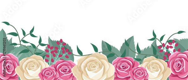 Obraz bouquet of roses illustration