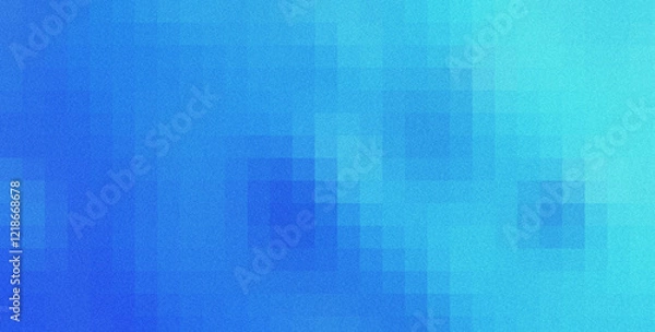 Fototapeta Grungy blue digital texture with pixelated grain, serving graphic design needs and creative visual compositions