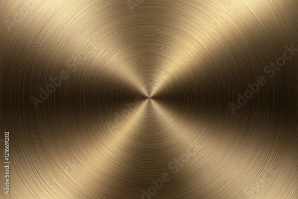 Obraz brushed metal texture,Shiny radial shape brushed metal texture. Round polished gold metallic surface background