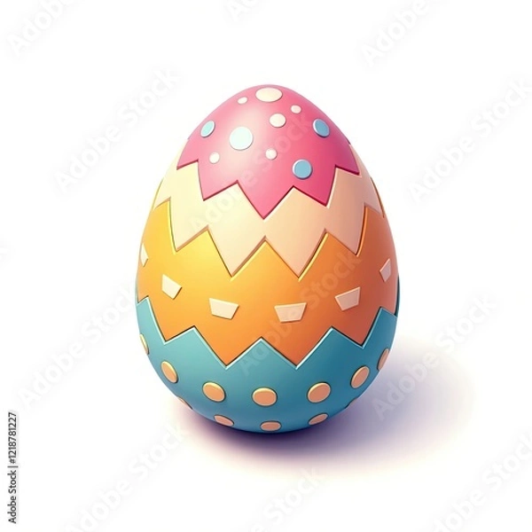 Fototapeta An isometric depiction of a egg decorating kit icon