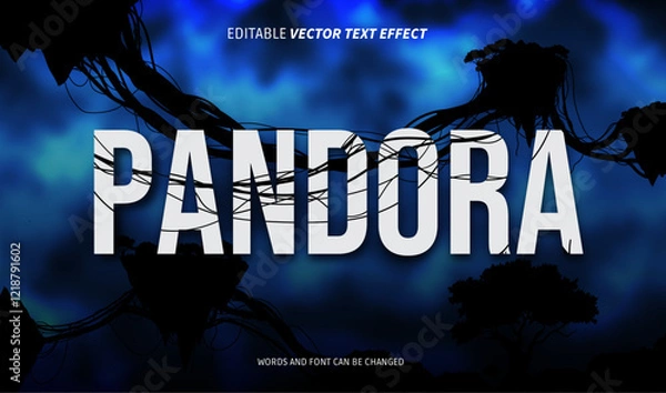 Obraz pandora editable text effect
