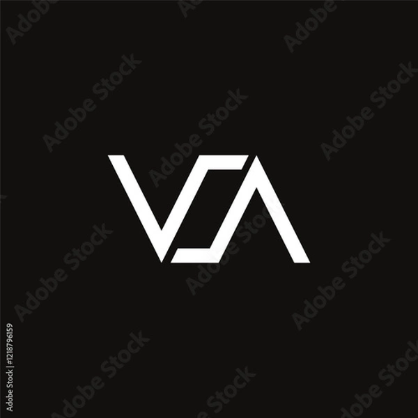 Obraz Vector real estate VA logo design concept