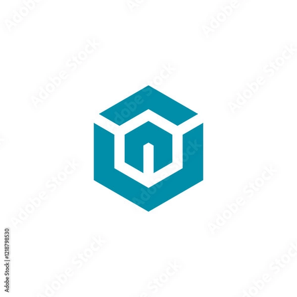 Fototapeta Abstract Hexagon Logo design vector template