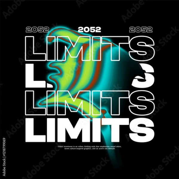 Obraz Streetwear Design, Urban Style, Text Slogan. Print Pattern Design for T-shirts, Jackets or Screen Printing.