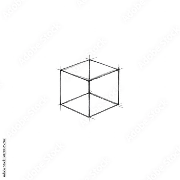 Fototapeta Abstract framework structure illustration for design and creative projects., isolated on a transparent background.
