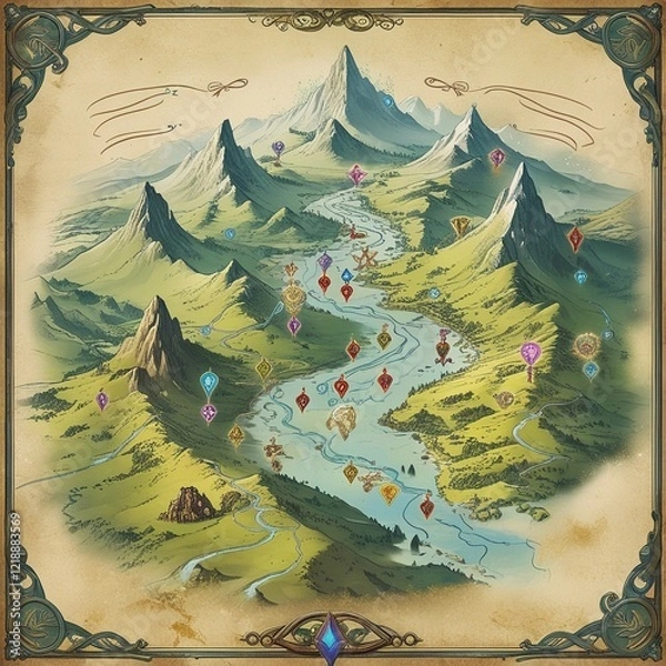 Obraz landscape with christmas tree