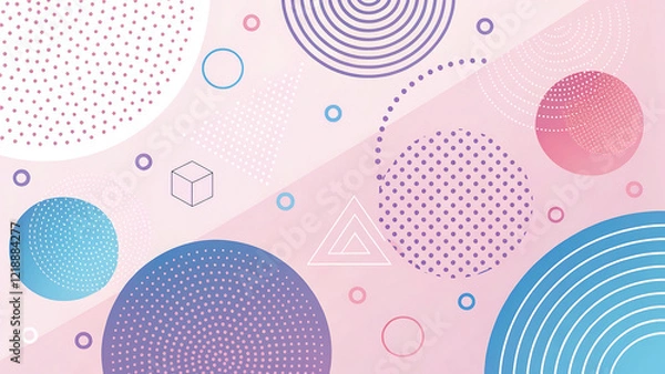 Obraz Abstract dynamic line shapes composition concept design background. Abstract gradient colored background