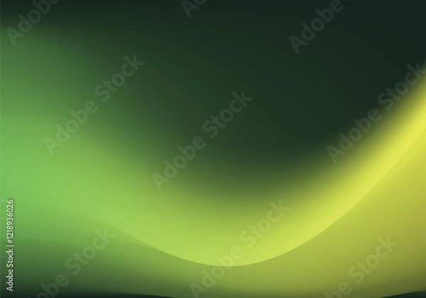 Obraz Dark green abstract background with elegant yellow gradient, suitable for modern designs, wallpapers and banners