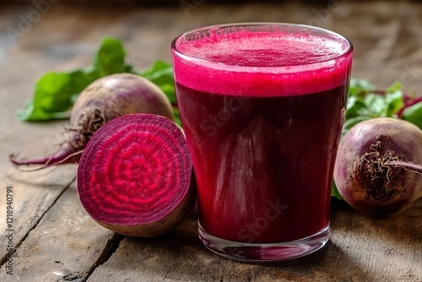 Obraz Capuccino with Beetroot juice
