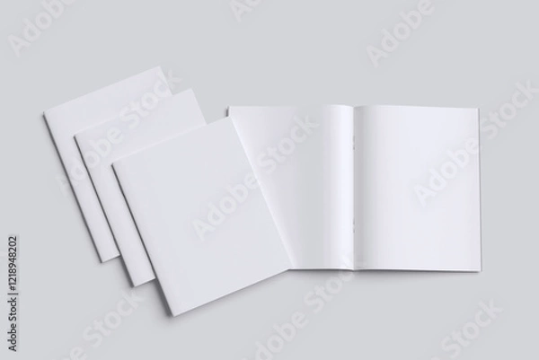 Obraz White A4 Catalog Brochure Mockup