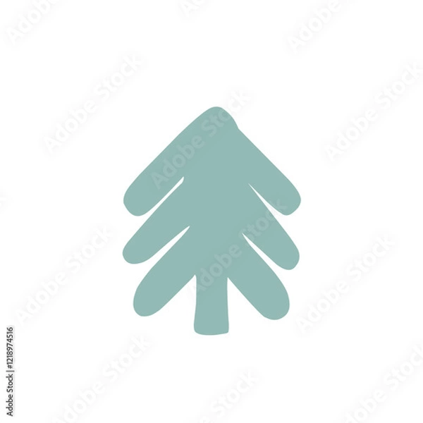 Fototapeta Christmas Tree vector silhouette 