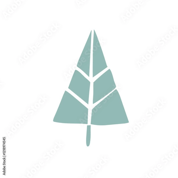 Obraz Christmas Tree vector silhouette 