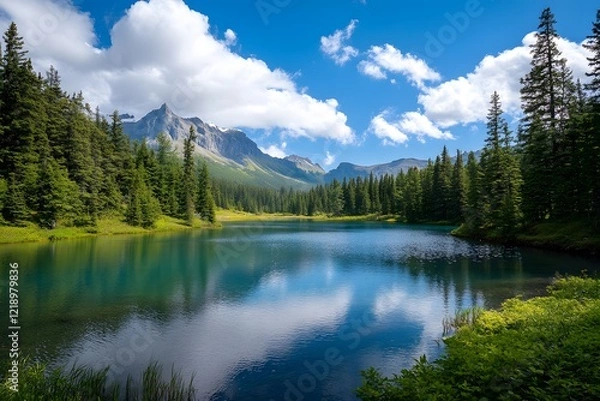 Obraz lake in the mountains , Generative AI	
