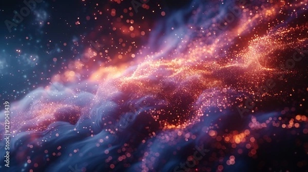 Fototapeta A dynamic representation of digital chaos