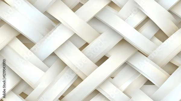 Fototapeta Abstract white woven pattern texture background. Ideal for website design or print