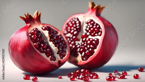 Obraz pomegranate isolated on simple background
