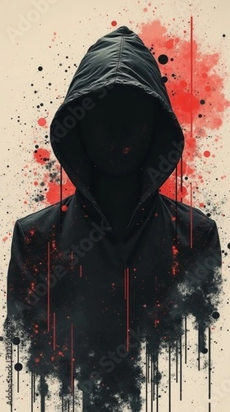 Fototapeta Grunge noise Creative Mixed media collage retro futuristic poster with 80s and 90s hacker aesthetic. Creative vintage backdrop, grunge graphic design style.