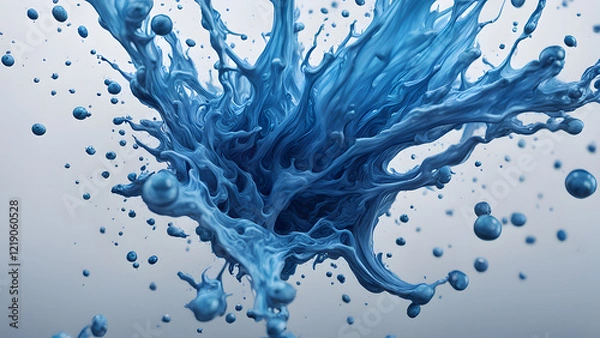 Obraz water splash in blue