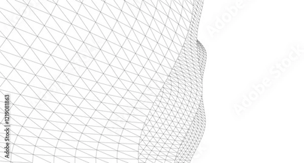 Obraz abstract architecture 3d background vector illustration