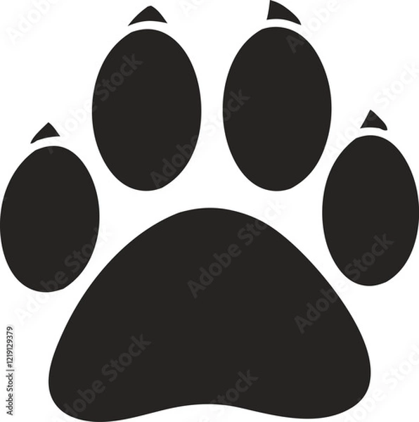 Fototapeta paw print icon
