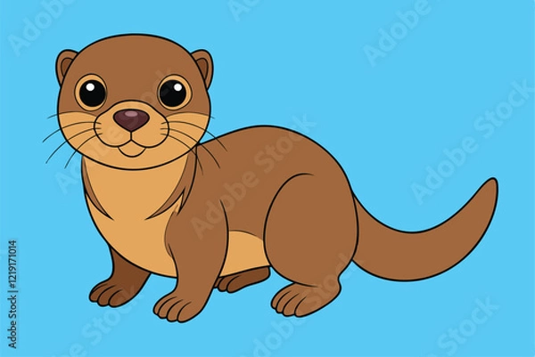 Fototapeta Cute animal Vector art in Illustration on a White Background