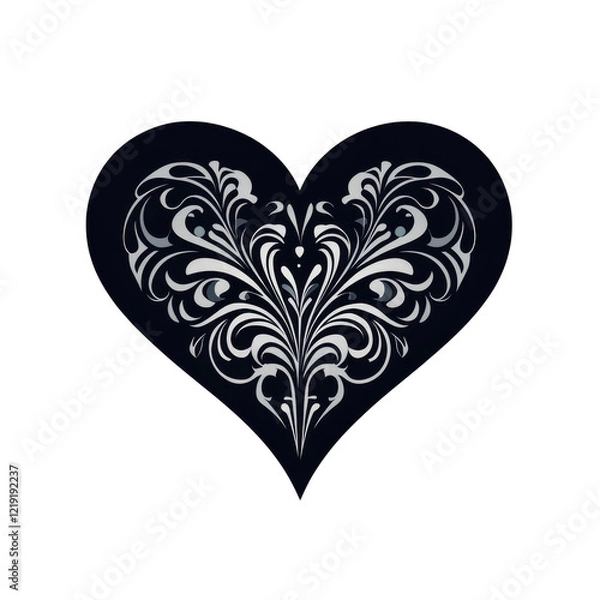 Fototapeta vector art a shaped of heart on a transparent background