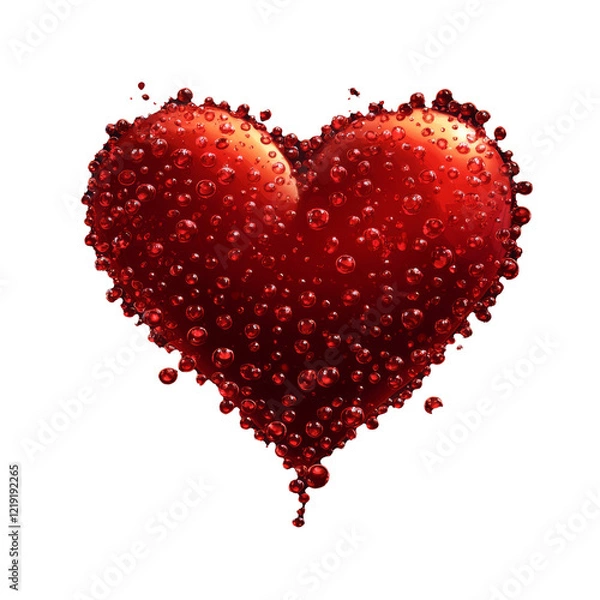 Fototapeta vector art a shaped of heart on a transparent background