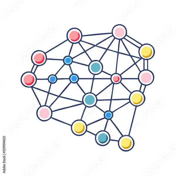 Fototapeta neural network icon, neural network vector illustration-simple illustration of neural network, perfect for neural network logos and icons