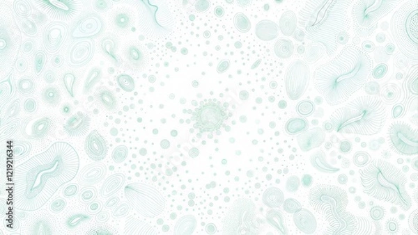 Fototapeta Abstract light blue pattern, representing tranquility and flow, seamless design for backgrounds