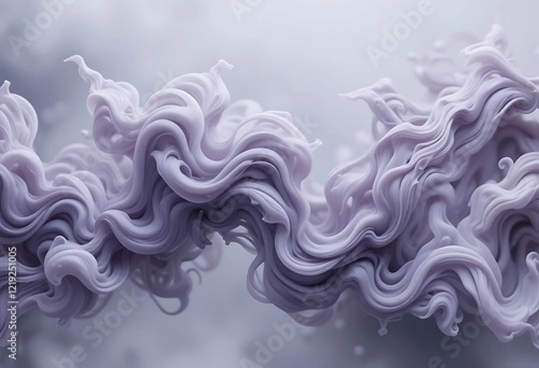Fototapeta Abstract Lavender Swirls of Fluid Dynamic Art