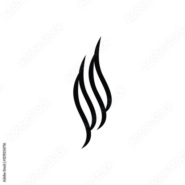 Obraz abstract hair flat design logo