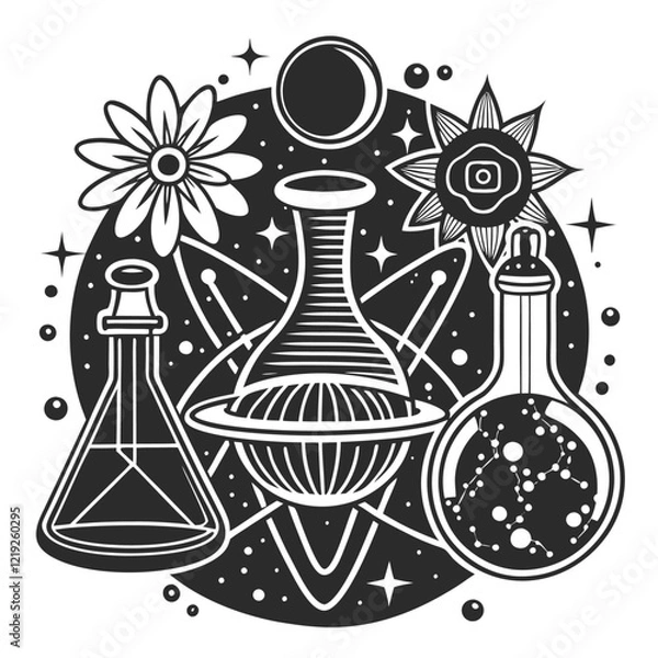 Fototapeta A graphic representation of scientific theme High Quality Editable Vector Design and illustration