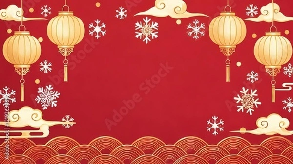 Fototapeta Chinese New Year Celebration Lantern Background