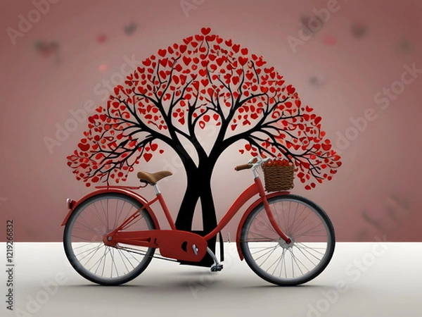 Fototapeta bicycle and tree