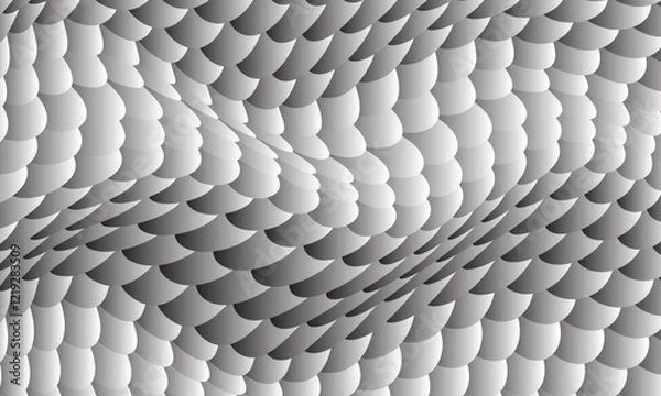 Fototapeta abstract trendy modern gradient fish scale wave pattern perfect for background.