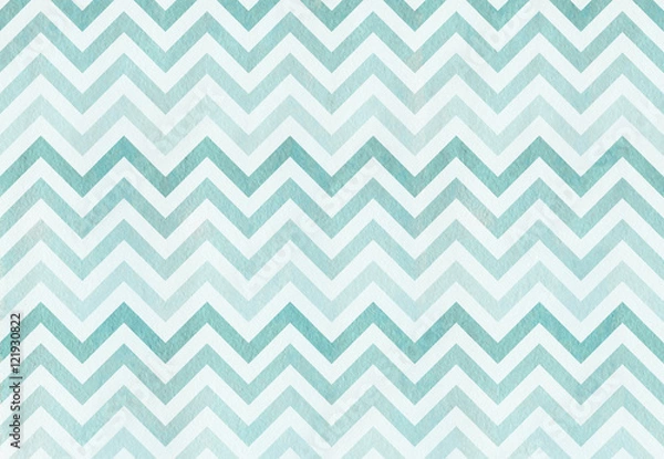 Obraz Watercolor stripes background, chevron.