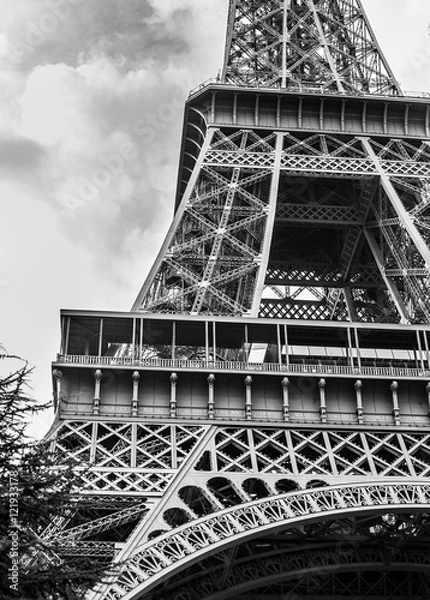 Obraz Black and white tour eiffel tower Paris