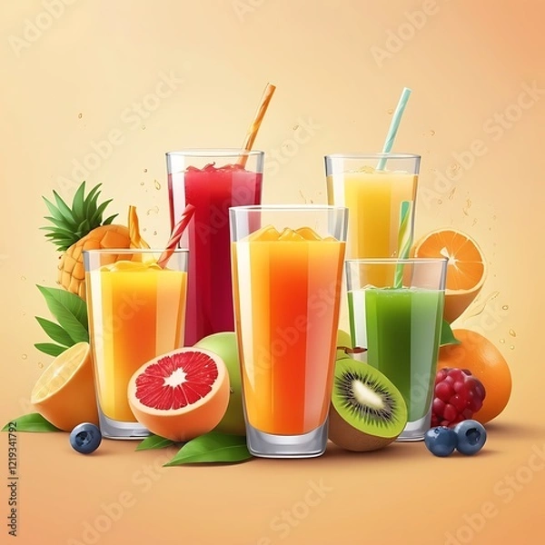 Obraz fruit juice banner
