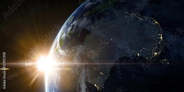 Fototapeta Orbital view on Earth from space
