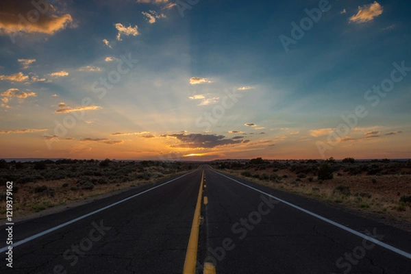 Obraz sunset over the highway