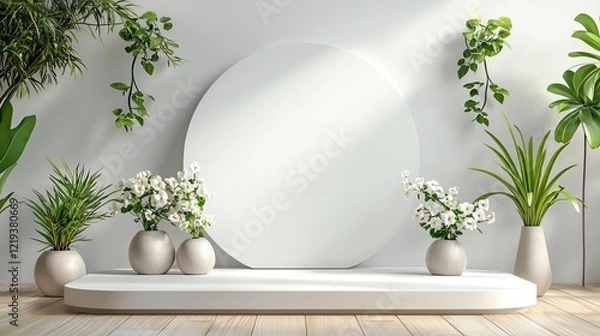 Obraz Business proposal template with hover effect on section headers, minimalist design