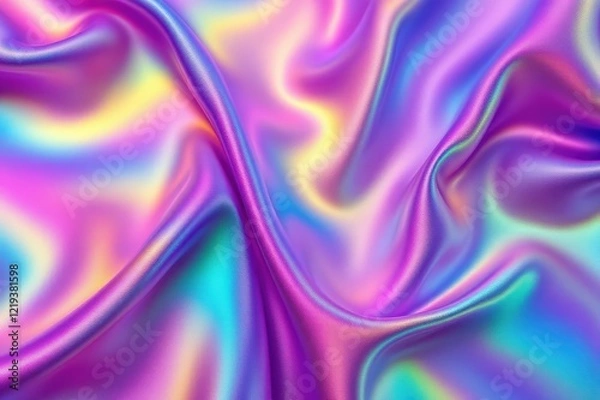 Obraz full frame multicolor iridescent fabric texture